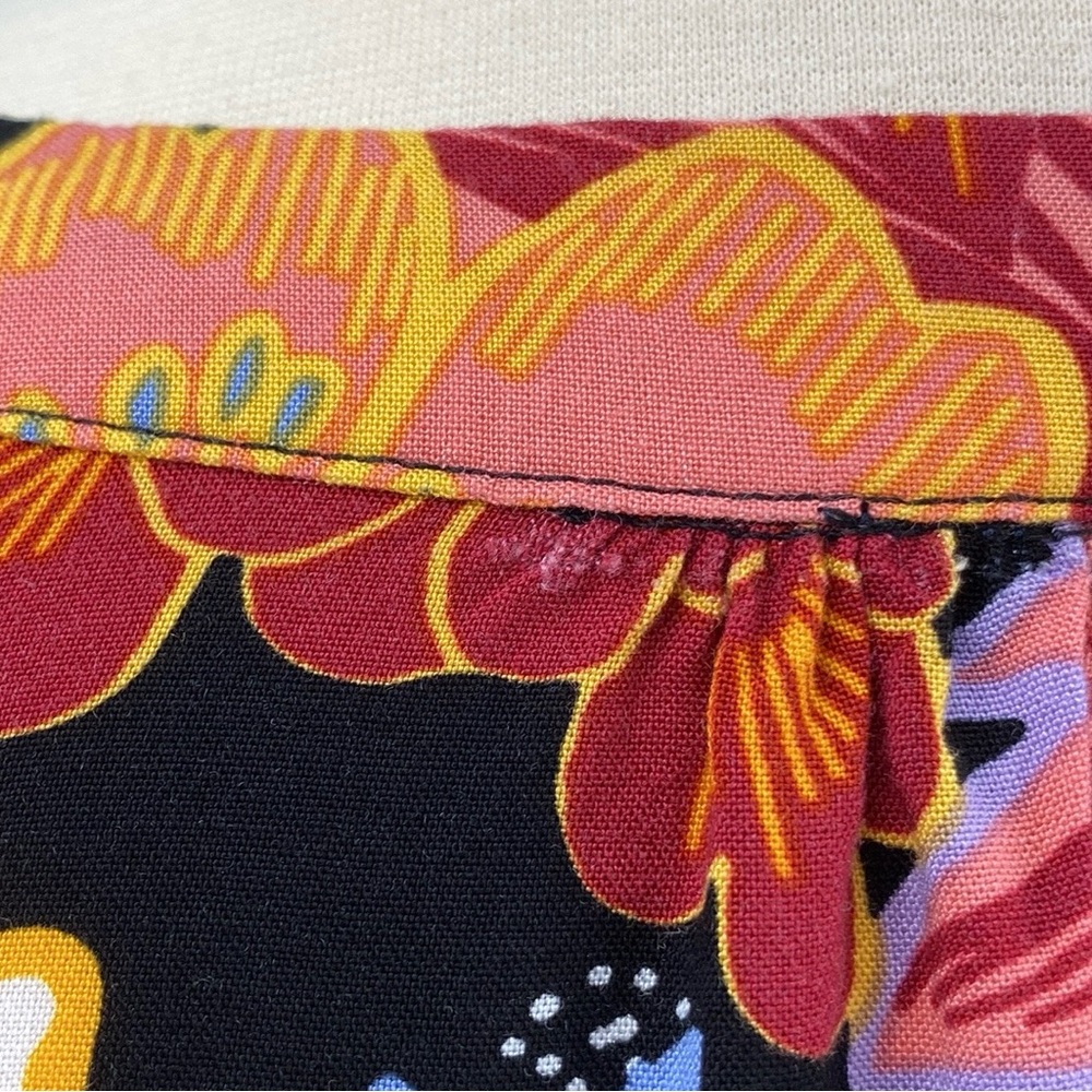 Rachel Rachel Roy Floral Hawaiian Tropical Print Flutter Sleeve V-Neck Blouse - Picture 11 of 16